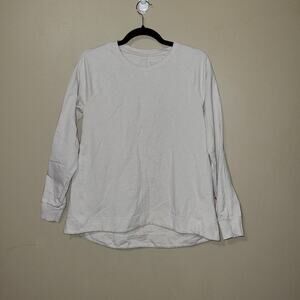 Athleta Sweatshirt Crew Neck Women’s Small White‎ Ivory Cream